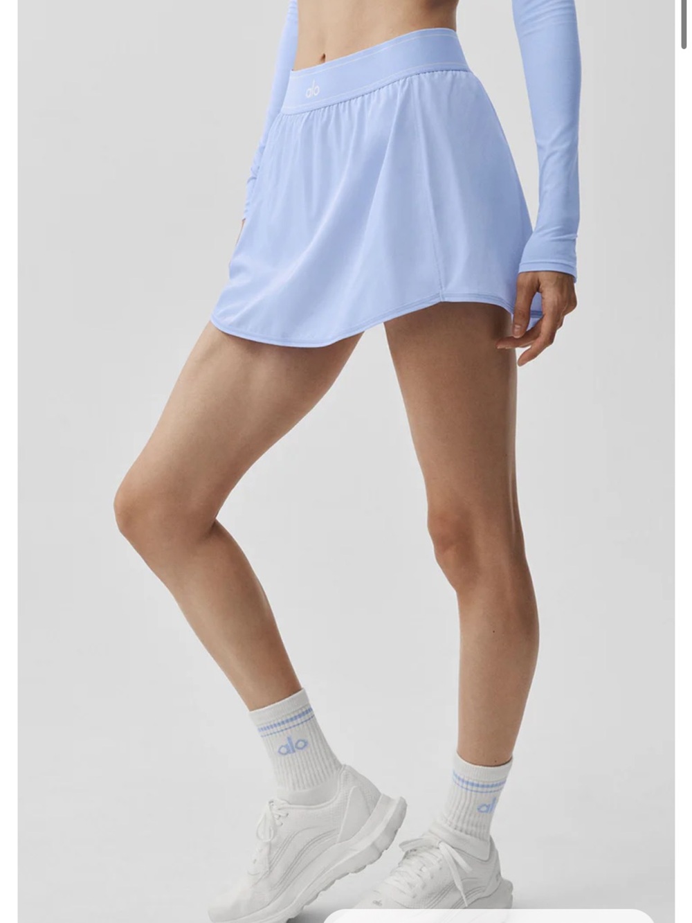ALO Yoga Match Point Tennis Skirt Skort w/ Shorts Light Provence Blue Small NWT - Picture 3 of 12